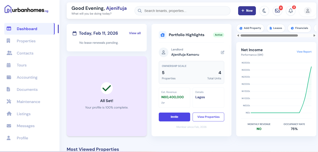 Landlord Dashboard