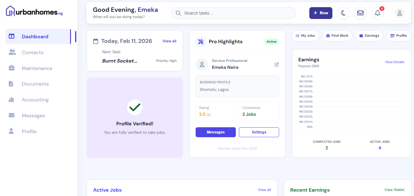 Service Pro Dashboard